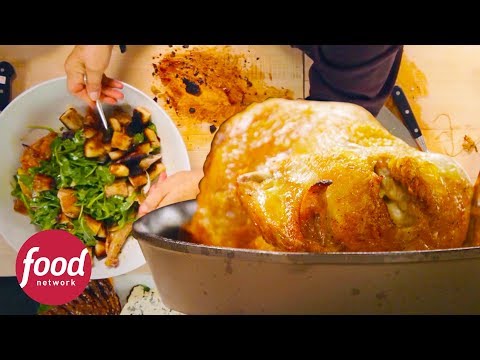 Receta de pollo asado y ensalada de rúcula | Cocinando con Ina Garten | Food Network Latinoamérica