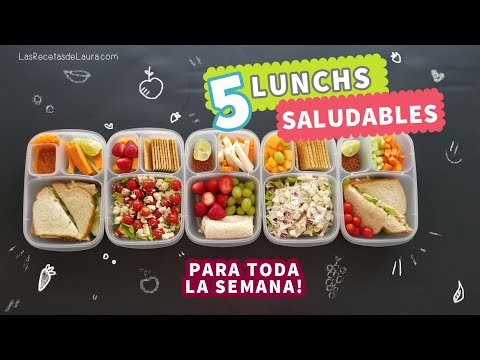 5 Ideas de Lunch para niños FÁCIL y Rápido | Back to School Lunch Ideas ❤ Recetas Saludables