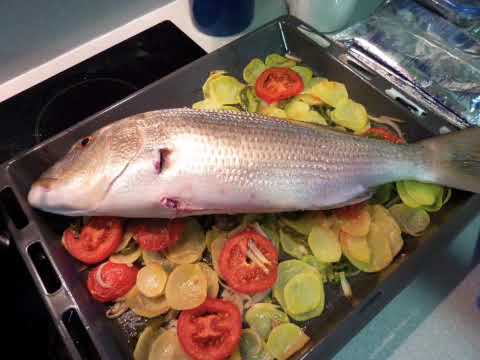 receta Dentón al horno de Pescados Chivite