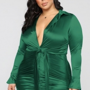 You're Not Slick Mini Dress - Emerald